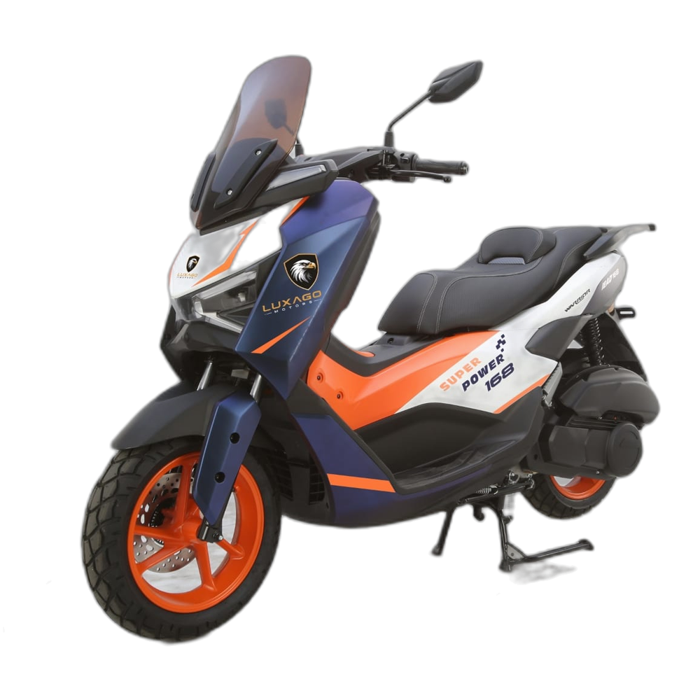 Luxago Motors Warrior 168, finition Orange/Bleu